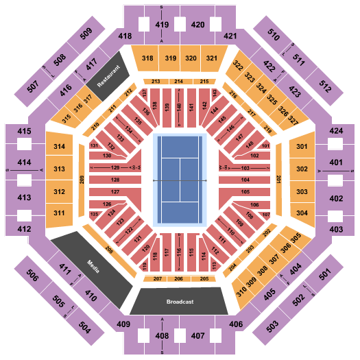 Indian Wells Tennis Garden BNP Paribas Seating Chart